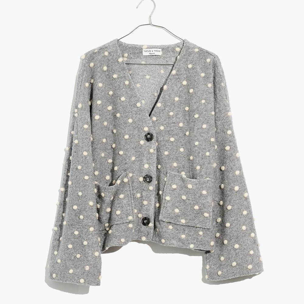 Madewell Texture & Thread Boxy Bobble Cardian